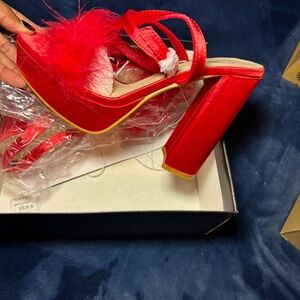 Elegant Red Women's Heels